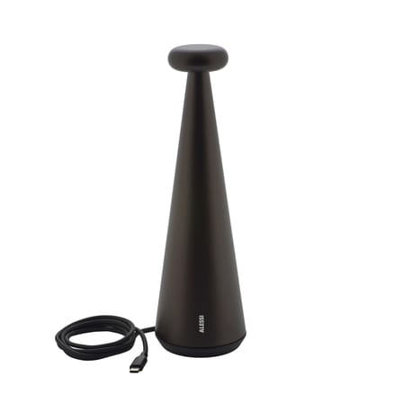 Lampe sans fil rechargeable Bedin LED métal marron - Alessi