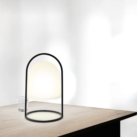 Lampe solaire d'extérieur LED Small plastique blanc / Ø 18.5 x H 30 cm - Charge soleil ou mini-USB - Eva Trio
