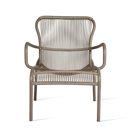 Lounge-Sessel stapelbar Loop Lounge textil kunstfaser beige / Stapelbar - Bespannung handgeflochtenes Polyethylen - Vincent Sheppard