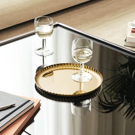 Plateau Pleats métal / Ø 23 cm - Alessi
