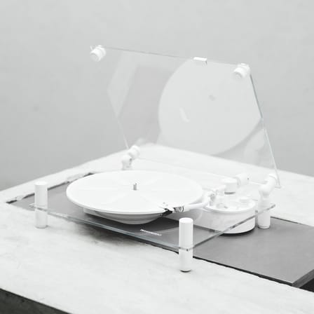 Platine vinyle Turntable verre blanc / Bluetooth 5.0 - Transparent Speaker