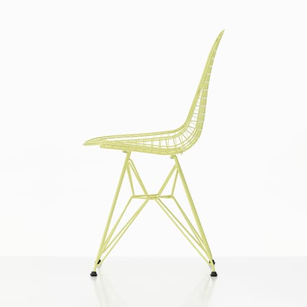 Stuhl Wire Chair DKR Colours metall gelb / By Charles & Ray Eames, 1951 - Vitra