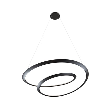 Suspension Kepler Uplight LED métal noir / Ø 110 cm- Lumière vers le haut - Nemo