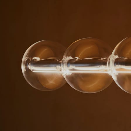 Suspension Luce Sferica S2 verre transparent / L 208 cm - Flos