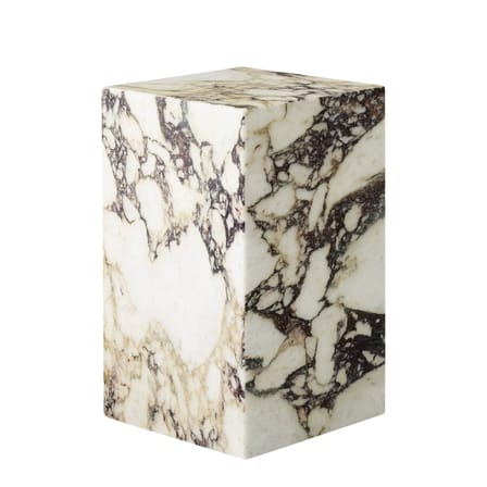 Table d'appoint Plinth Tall marbre beige / Marbre - 30 x 30 x H 51 cm - Audo Copenhagen