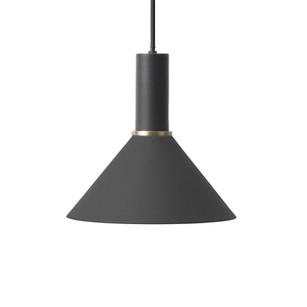 Abat-jour Cône métal noir / Pour suspension Collect - Ø 25 x H 12 cm - Ferm Living
