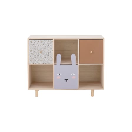 Bibliothèque Calle multicolore bois naturel / 3 tiroirs - L 55 x H 89,5 cm - Bloomingville