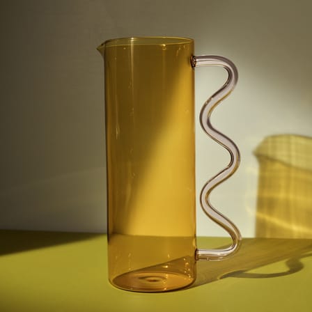 Carafe Wave verre jaune / 1,4 L - Sophie Lou Jacobsen