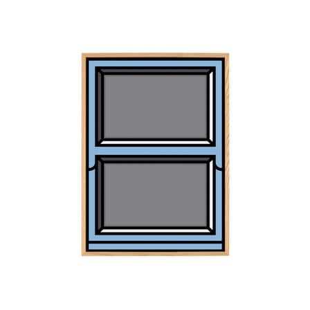 Eingerahmter Poster Window 03 papierfaser holz bunt / By Richard Wood - 50 x 70 cm - The Wrong Shop
