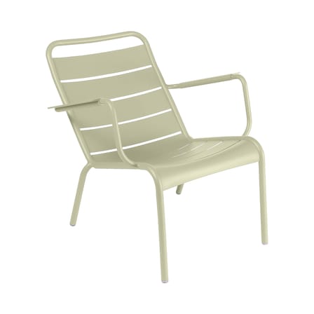 Fauteuil bas Luxembourg métal vert / Dossier incliné - Fermob