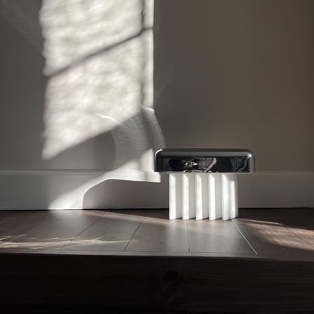 Lampada senza fili ricaricabile Beetle LED metallo marmo argento / Marmo - 101 COPENHAGEN