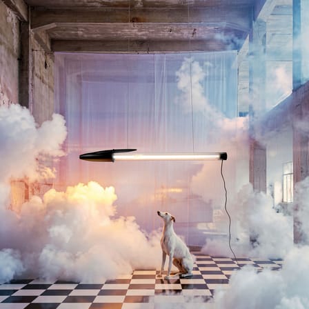 Lampe Bic noir design / LED - H 178 cm - Seletti