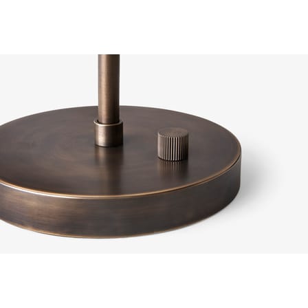 Lampe de table Copenhague SC13 LED verre blanc marron métal / Ø 33 cm - &tradition