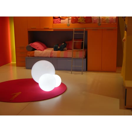 Lampe de table Globo Indoor plastique blanc / Ø 40 cm - Avec câble - Slide