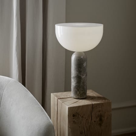 Lampe de table Kizu Large marbre gris / Base marbre - H 45 cm - NEW WORKS