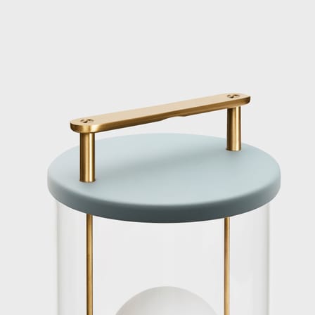 Lampe sans fil rechargeable The Muse 2.0 métal bleu / IP44 - TALA