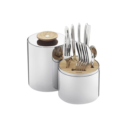 Ménagère Essentiel métal / 24 couverts dans écrin (6 personnes) - Christofle