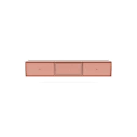 Meuble TV suspendu Octave V bois rose / L 138 x P 30 x H 24 cm - MONTANA