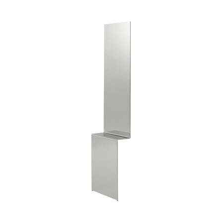 Miroir mural Pleat métal argent / L 57 x H 226,7 cm - Muuto