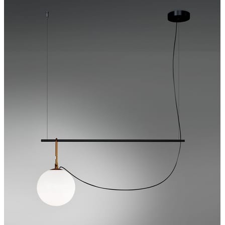 Pendelleuchte nh S2 glas schwarz gold metall / Kugel Ø 22 cm - L 87 cm - Artemide