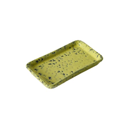 Piatto per dolcetti 70s ceramics ceramica giallo / 7,7 x 13,6 cm - HK LIVING
