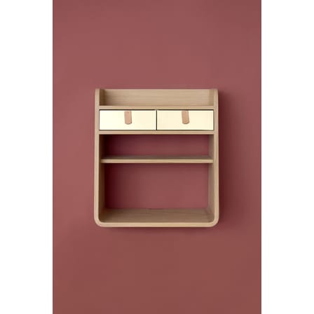 Rangement mural Suzon bois naturel / L 36 x H 39 cm - Chêne - Hartô