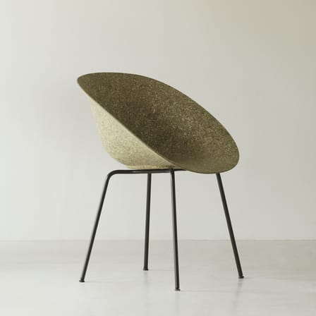 Sessel Mat faser braun / Alge Marine - Füße aus Stahl - Normann Copenhagen