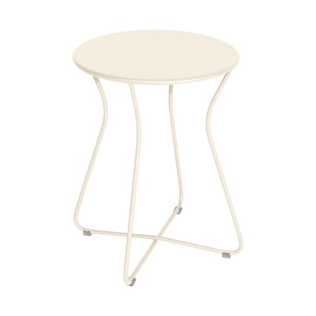Sgabello Cocotte metallo beige / Tavolino d'appoggio - H 45 cm - Fermob