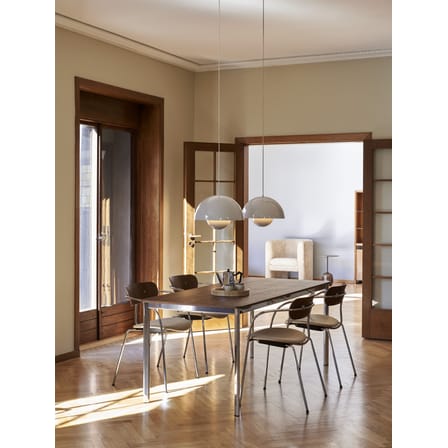 Lato LN8 Small table stone natural wood / Marble & wood - Ø 40 x H 50 cm - &tradition