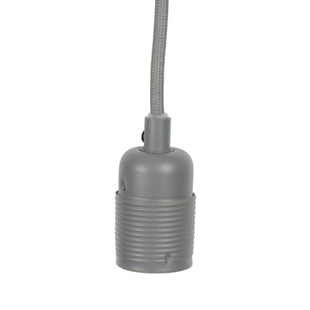 Sospensione Frama Kit / Set cavo tessuto grigio & portalampada E27 - Frama - Pop Corn