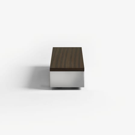 Stanley Small Coffee table natural wood / 31 x 85 x H 20 cm - Sliding Tray - RED Edition