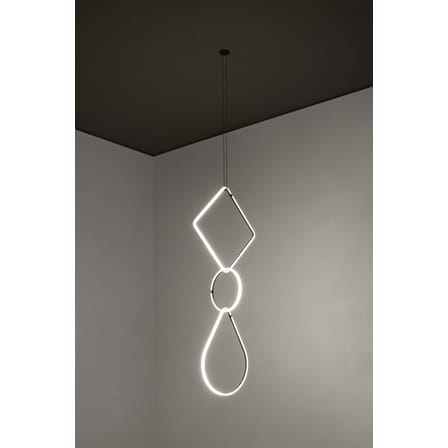 Suspension Arrangements 1 LED métal blanc noir / 3 éléments - H 180 x L 52 cm - Flos