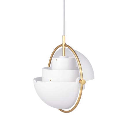 Suspension Multi-Lite Small métal blanc / Ø 25 cm - Modulable & orientable / Réédition 1972 - Gubi