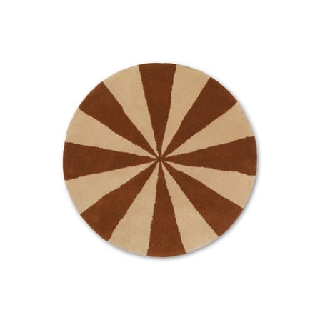 Tapis Arch Small  marron / Ø 70 cm - Laine tuftée main - Ferm Living