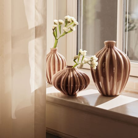 Set de 3 mini vases Amalie céramique marron - BROSTE COPENHAGEN