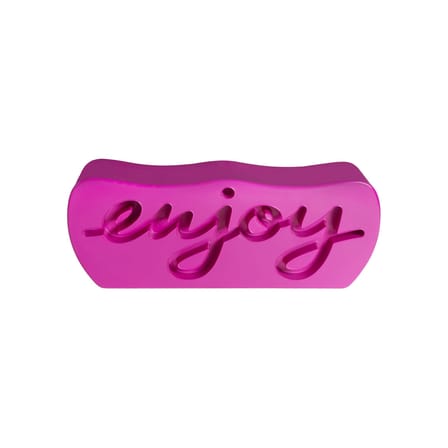 Banc Enjoy plastique rose / 2 places - L 124 cm / Intérieur & extérieur - Slide