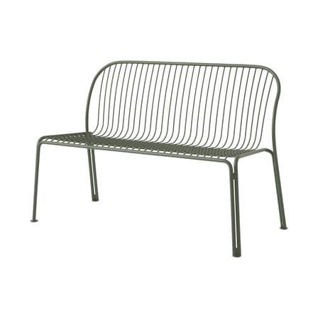 Banc avec dossier Thorvald SC111 métal vert / L 129 cm - &tradition