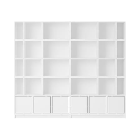 Bibliothèque Stacked bois blanc / Configuration 1 - L 262 x H 228 cm - Muuto