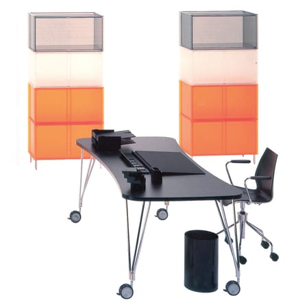 Table rectangulaire Max  / Bureau - Roulettes - L 160 cm / Laminé - Kartell