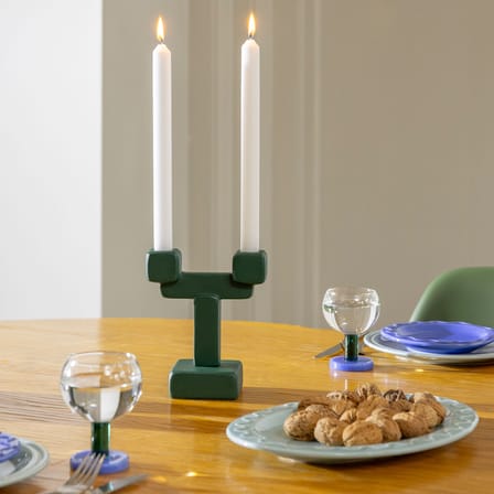 Candeliere Chunk Small metallo verde - & klevering