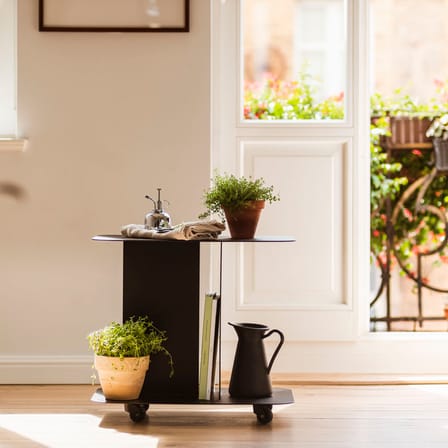 Carrello Ho metallo nero / 60 x 40 x H 54 cm - NOO.MA