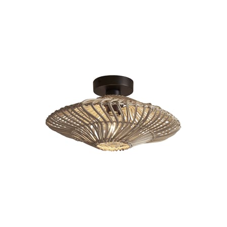 Zanzibar Ceiling light cane & fibres wood white / Rattan / Ø 40 cm - GOOD&MOJO