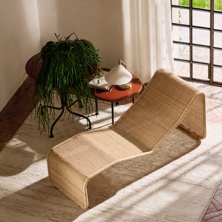 Chaise longue P3S / Rotin tressé main - Réédition 1964 - Gubi