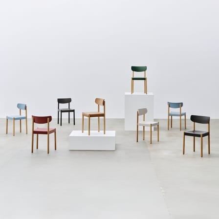 Chaise rembourrée Pack 11 / Dossier contreplaqué - Hay