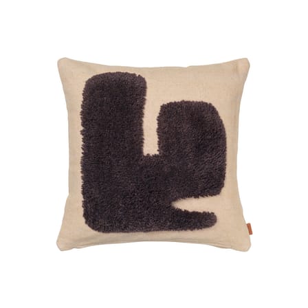 Coussin Lay tissu marron beige / 50 x 50 cm - Ferm Living