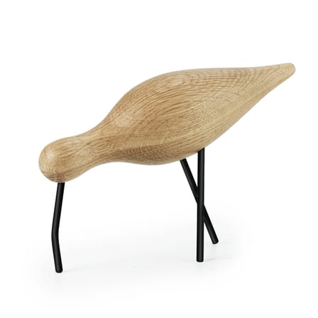 Décoration Oiseau Shorebird L chêne naturel & noir / L 22 x H 14 cm - Normann Copenhagen