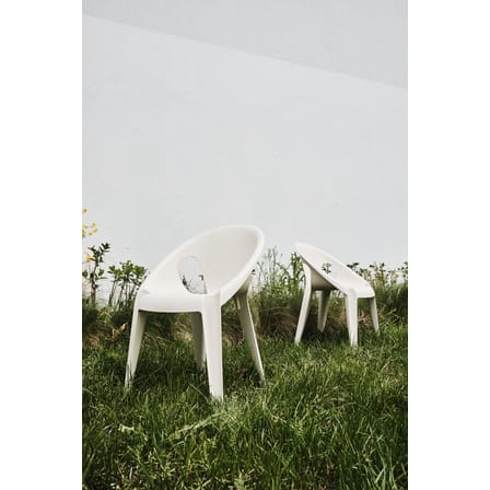 Fauteuil empilable Bell plastique blanc / Polypropylène recyclé (éco-conçu) - Konstantin Grcic, 2020 - Magis