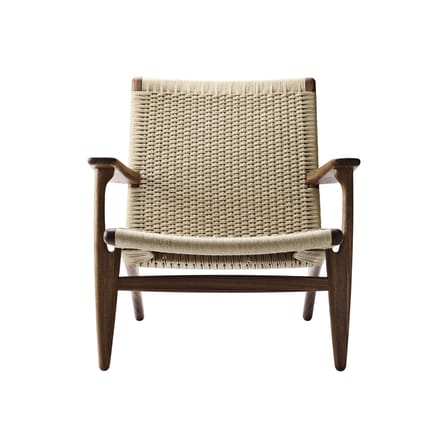Fauteuil lounge CH25 bois naturel / Hans J. Wegner, 1950 - Corde de papier - CARL HANSEN & SON