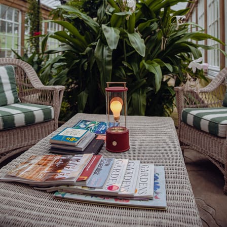 Lampe sans fil rechargeable The Muse 2.0 métal rouge / IP44 - TALA