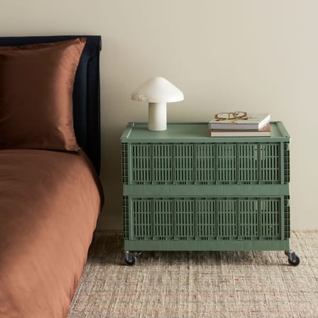 Panier Colour Crate plastique vert X-Large / 42 x 68 cm - Hay